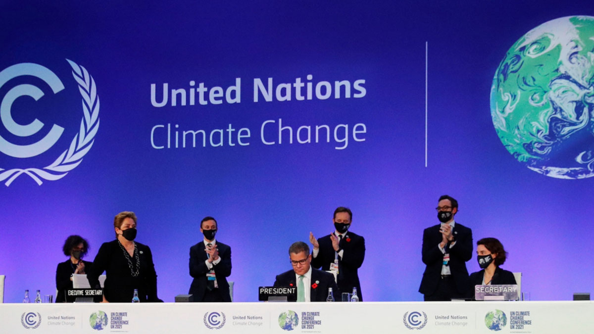 Los líderes mundiales reunidos durante la COP 26