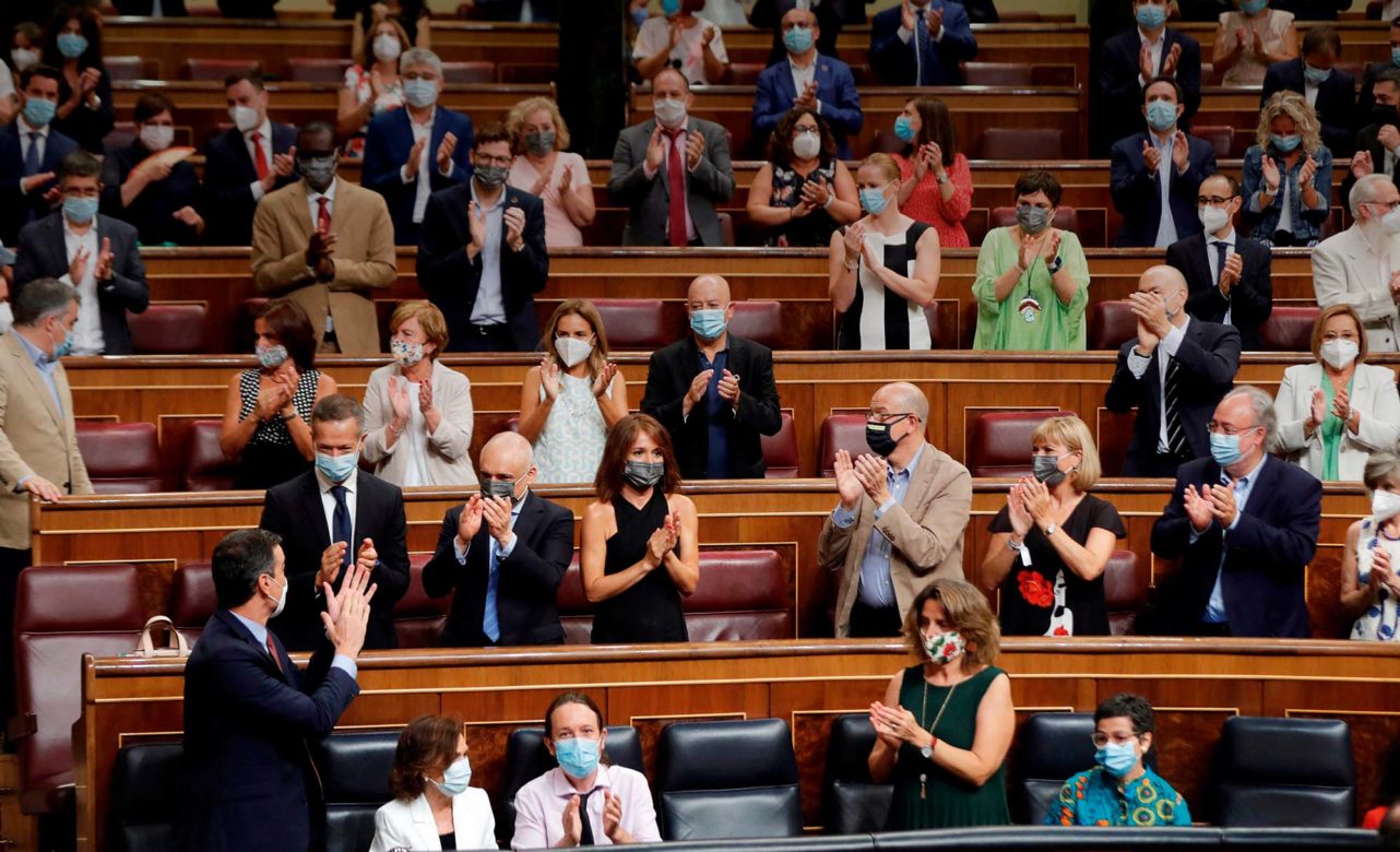 Pedro Sánchez, en el Congreso. Fondo de Recuperación Europeo