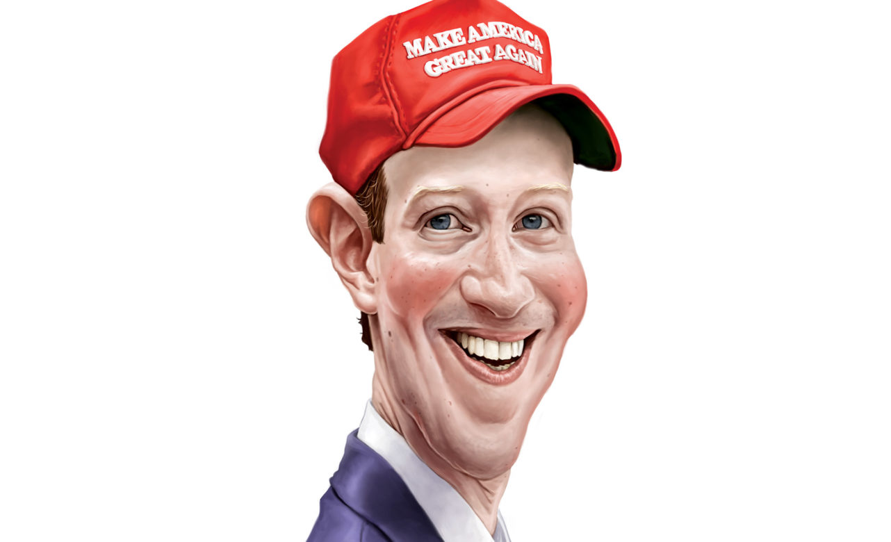 Caricatura de Mark Zuckerberg