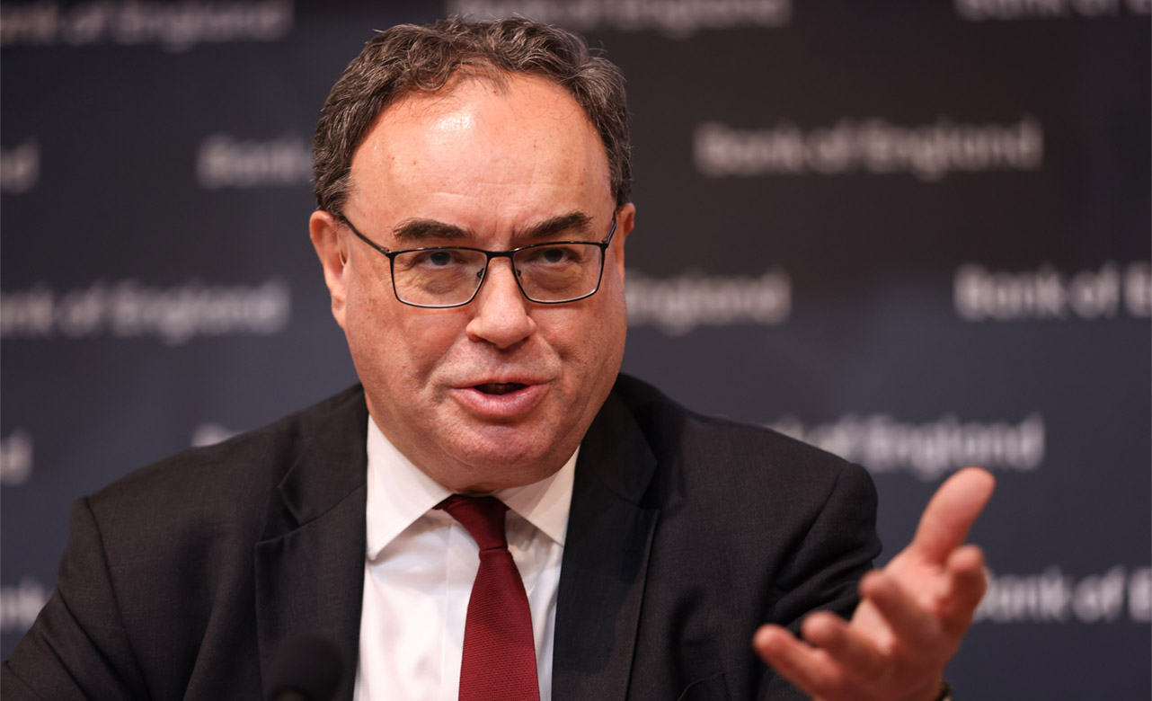 Andrew Bailey, gobernador del Banco Central de Inglaterra (BOE).