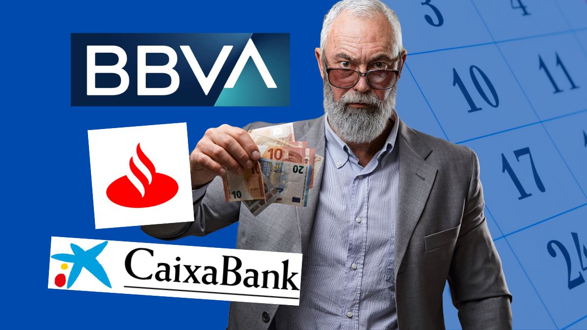 Caixabank, Santander, BBVA y Bankinter informan del pago de la pensión y de la paga extra en junio de 2025