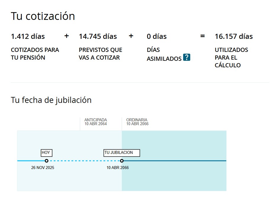 jubilación simulador 