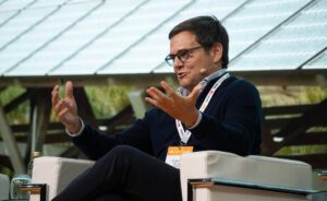 El presidente Ejecutivo de Grenergy, David Ruiz, durante la inauguración del Foro Solar de la Unión Española Fotovoltaica (UNEF).