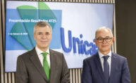 El director general de Finanzas de Unicaja, Pablo González; y el CEO de Unicaja, Isidro Rubiales
