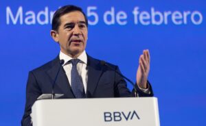 El presidente de BBVA, Carlos Torres, presenta los resultados de 2025