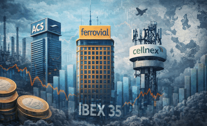 ACS, Ferrovial y Cellnex, apuestas del IBEX 35 en infraestructuras